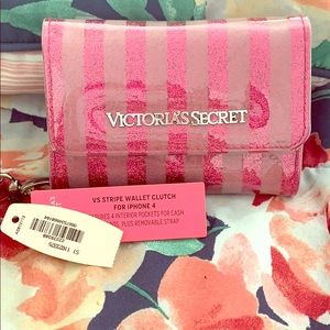 VS stripe wallet clutch for iPhone 4
